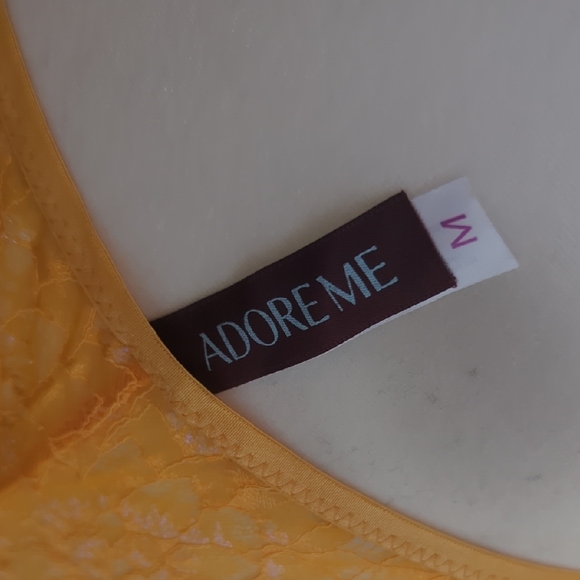NWOT Adore Me Vibrant Orange Lace Bra Set - Picture 7 of 9